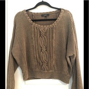 JESSICA SIMPSON FISHERMAN CROPED SWEATER
